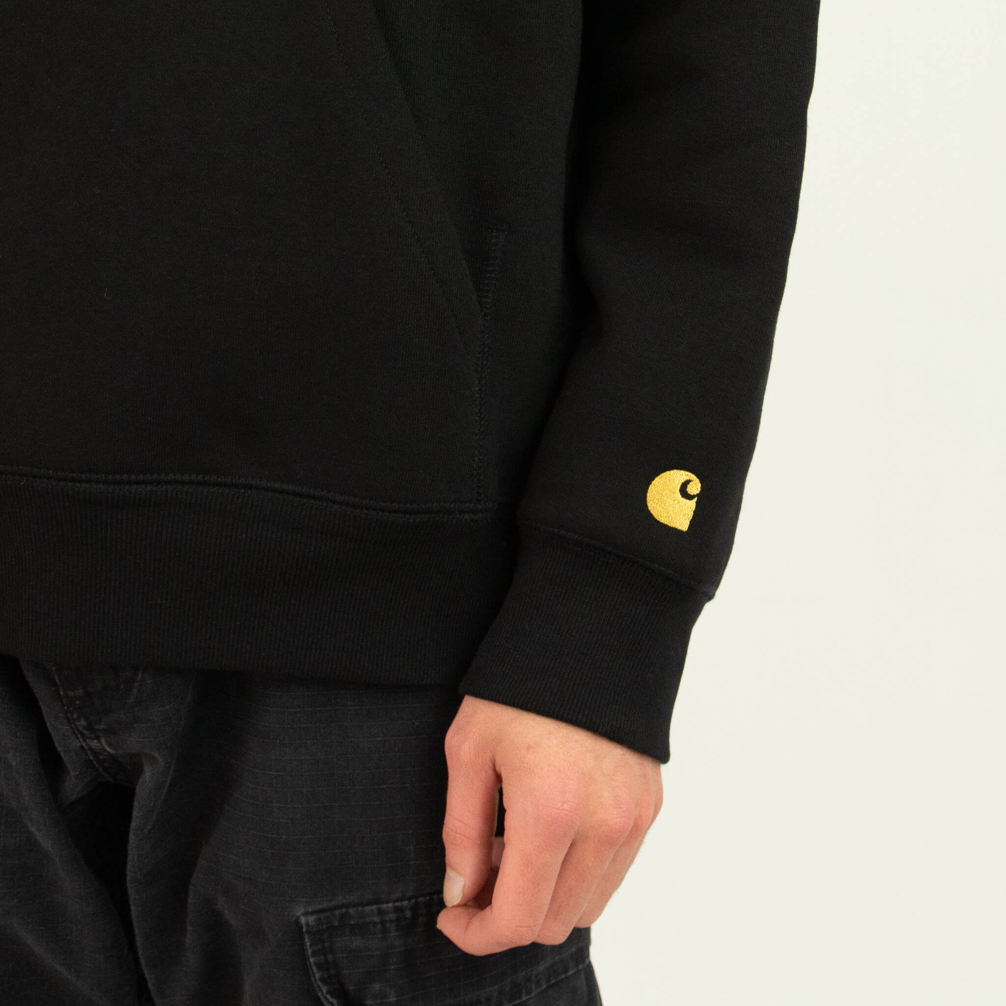 Carhartt WIP - Hooded Chase Sweatshirt - Black/Gold