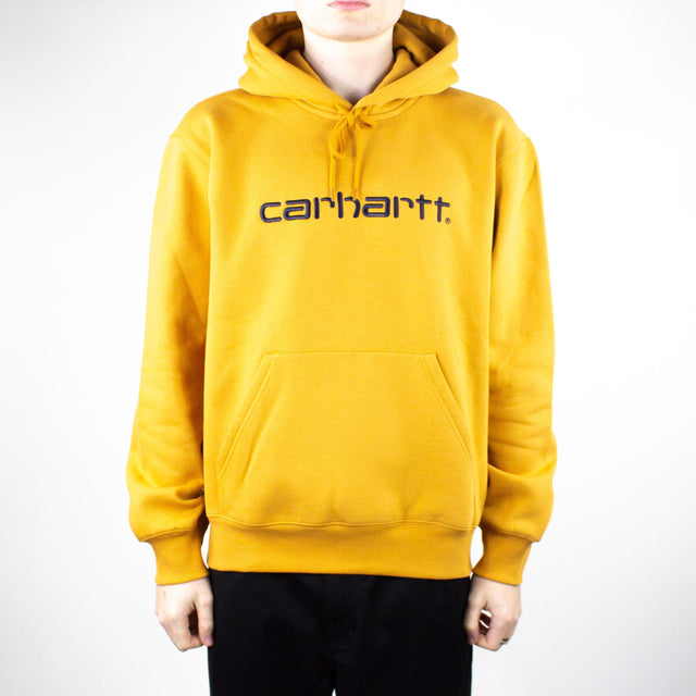 Carhartt WIP Hooded Sweatshirt – Ochre / Dark Navy