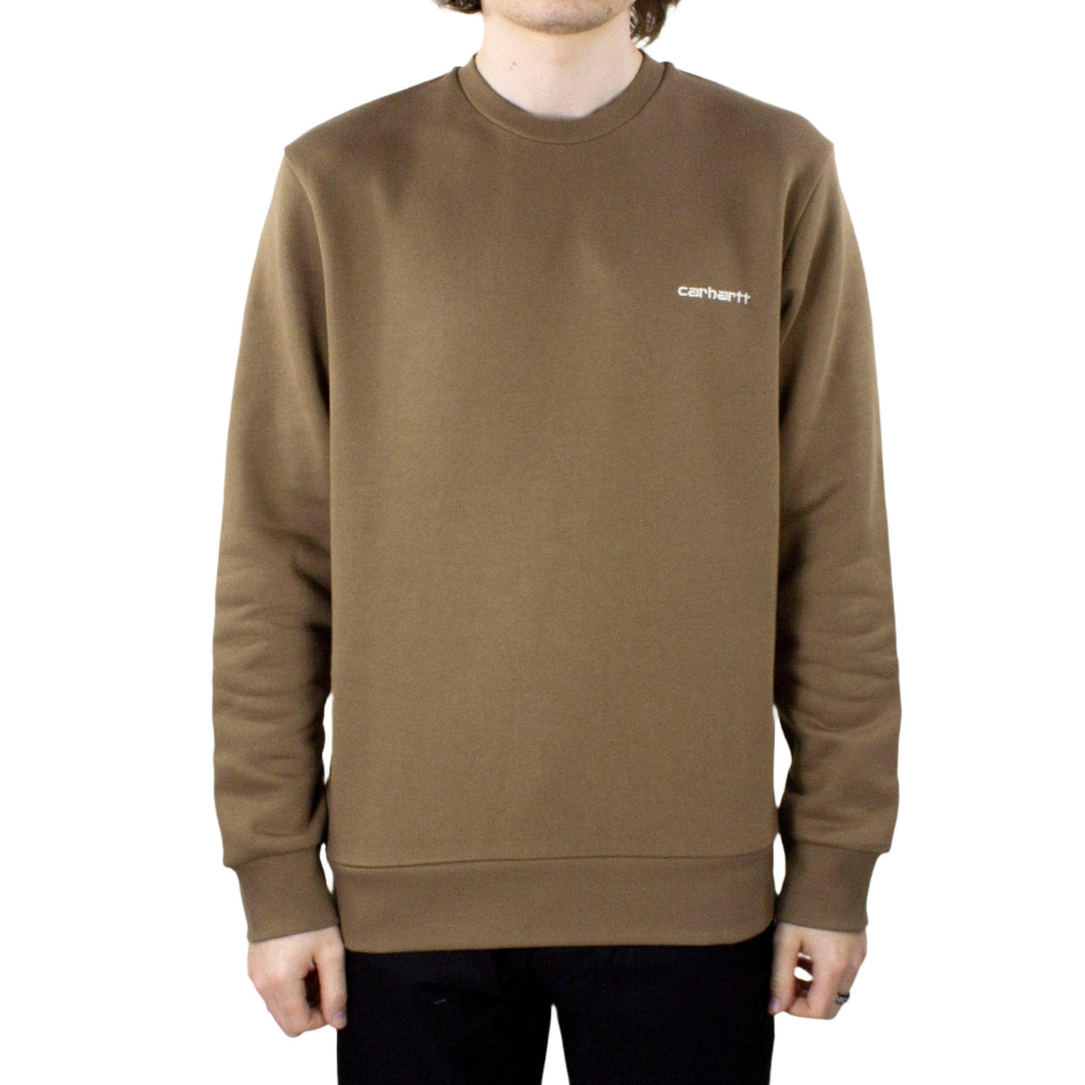 Carhartt WIP Script Embroidery Sweatshirt - Buffalo / White