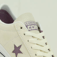Converse One Star Ox Low Shoes - Cream / Violet
