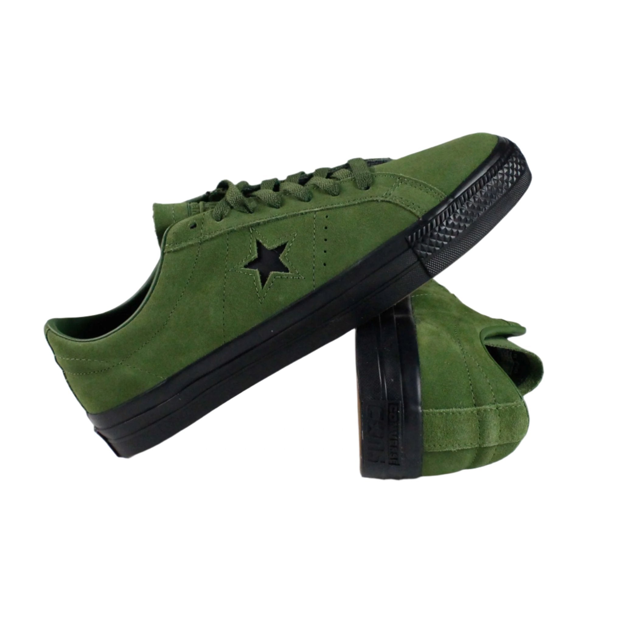 Green suede deals converse one stars