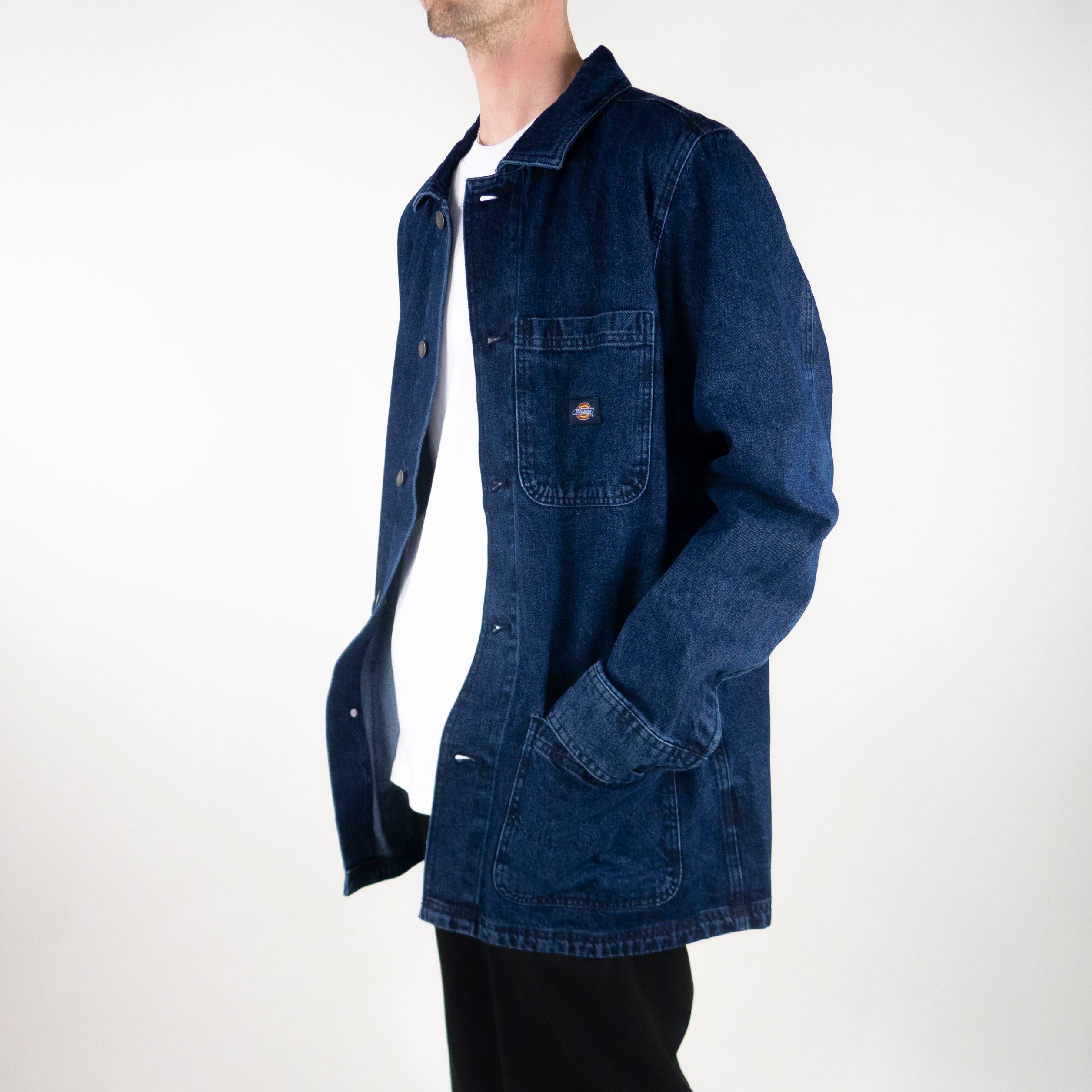 Dickies Denim Chore Jacket Indigo exclusive at Remix Remix Casuals