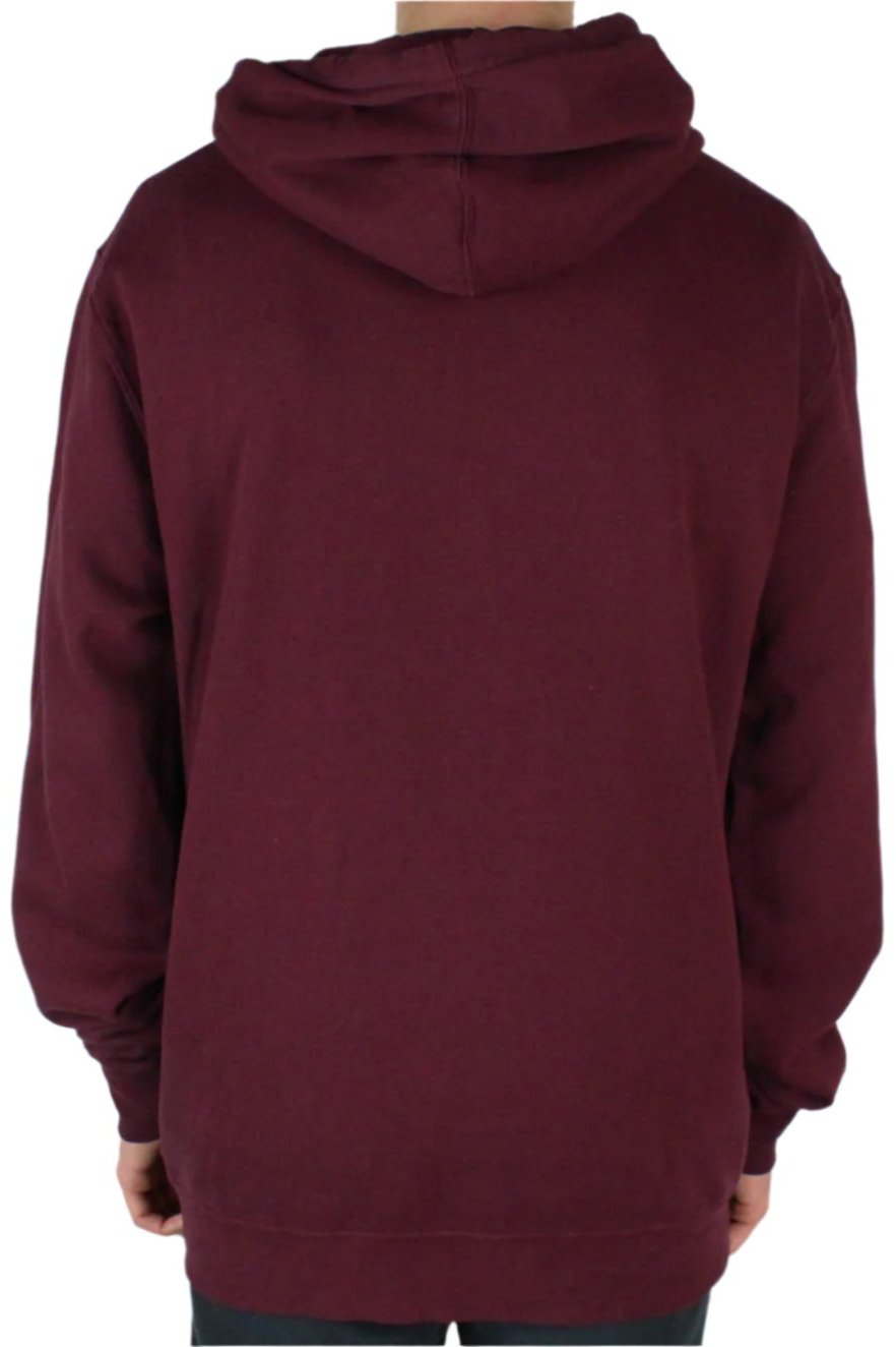 Grizzly OG Bear Embroidered Hooded Sweatshirt - Burgundy / White