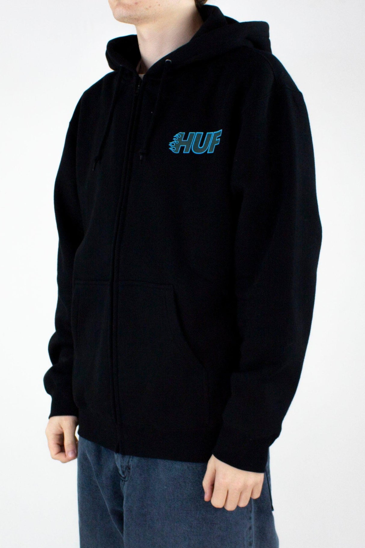 HUF Enforcer Full Zip Hoodie - Black