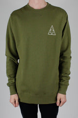 HUF Essentials TT Crew Jumper - Martini Olive