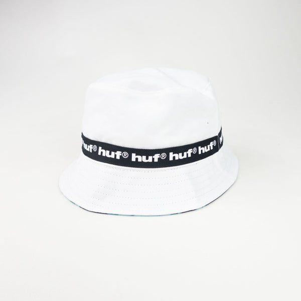 HUF HER Reversible Bucket Hat - White/Black/Blue