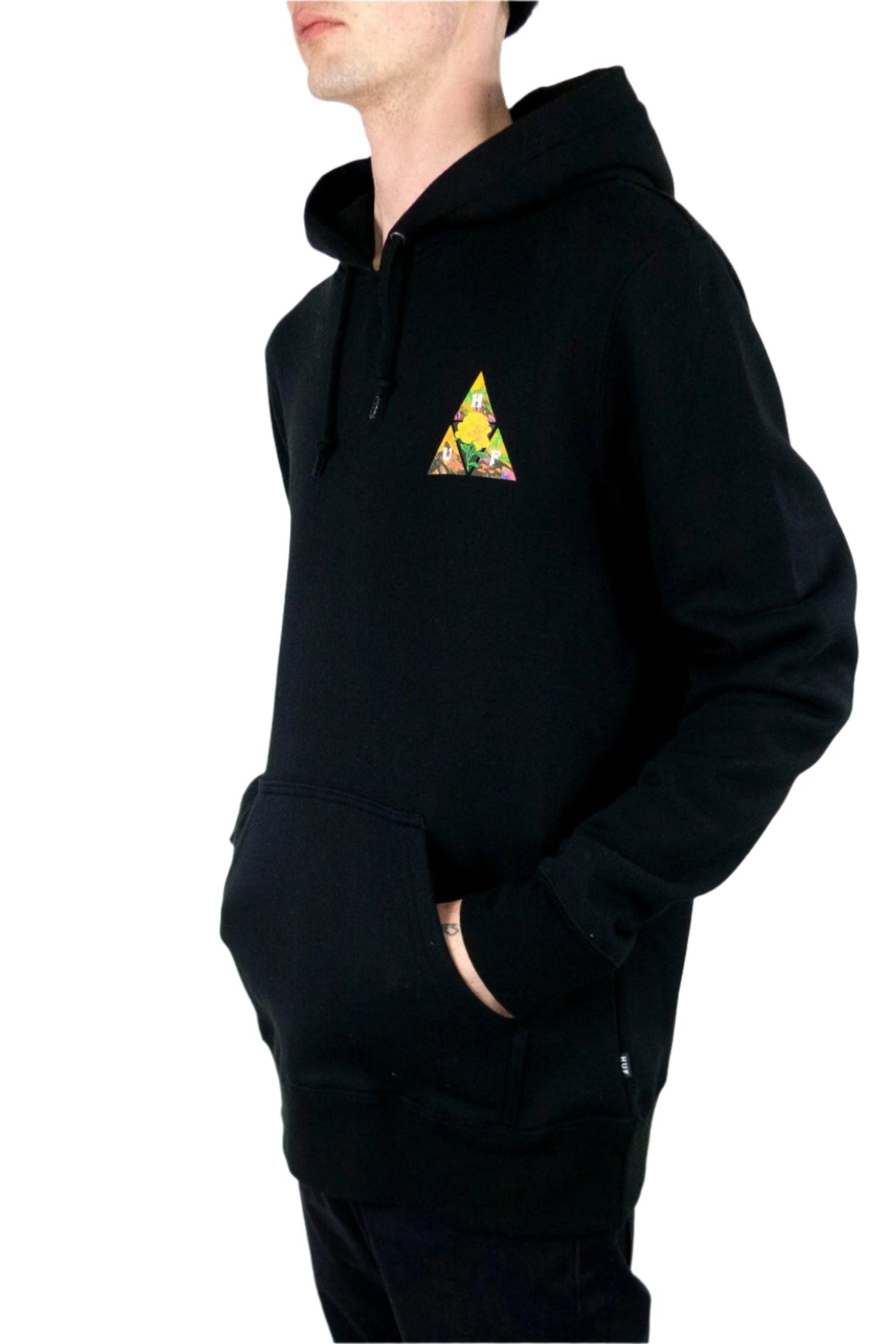 HUF New Dawn Triple Triangle Hoodie - Black