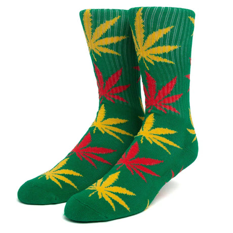 HUF Plantife Flair Leaves Socks - Green