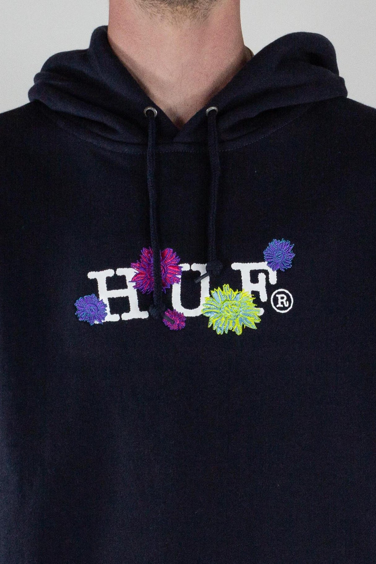 HUF Psycho Daisies Hoodie - French Navy