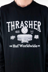 HUF x Thrasher Monteray Long Sleeve T-Shirt - Black