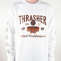 HUF x Thrasher Monteray Long Sleeve T-Shirt - White