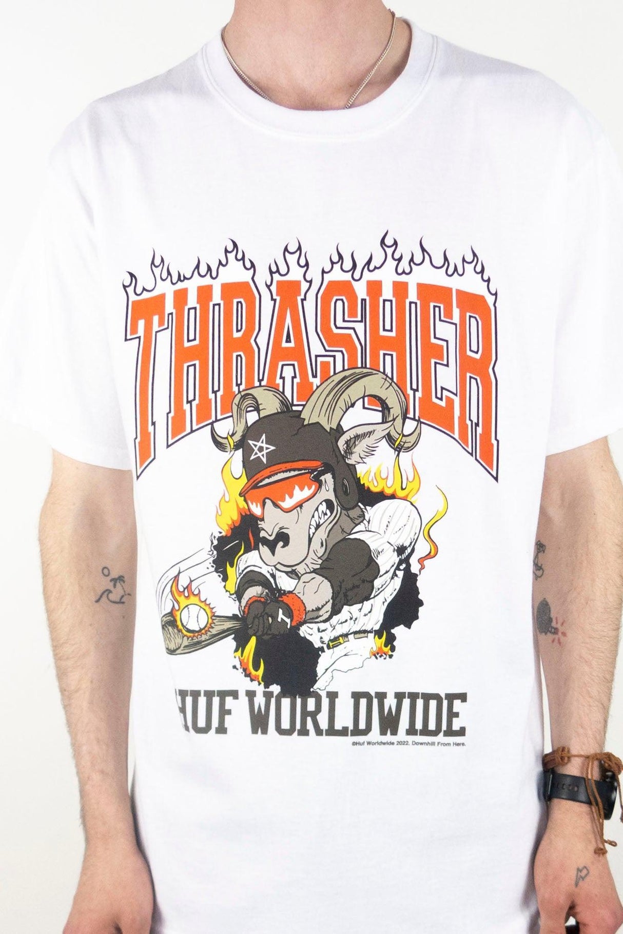 HUF x Thrasher Rincon T-Shirt - White