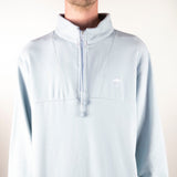 Helas Super Soft Quarter Zip Sweatshirt - Baby Blue