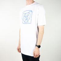 Krooked Krkd Moonsmile T-Shirt - White / Blue