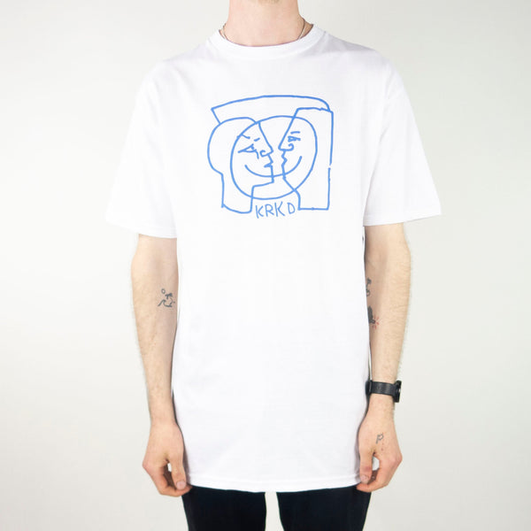 Krooked Krkd Moonsmile T-Shirt - White / Blue