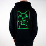 Krooked Moonsmile Raw Hoodie - Black / Green