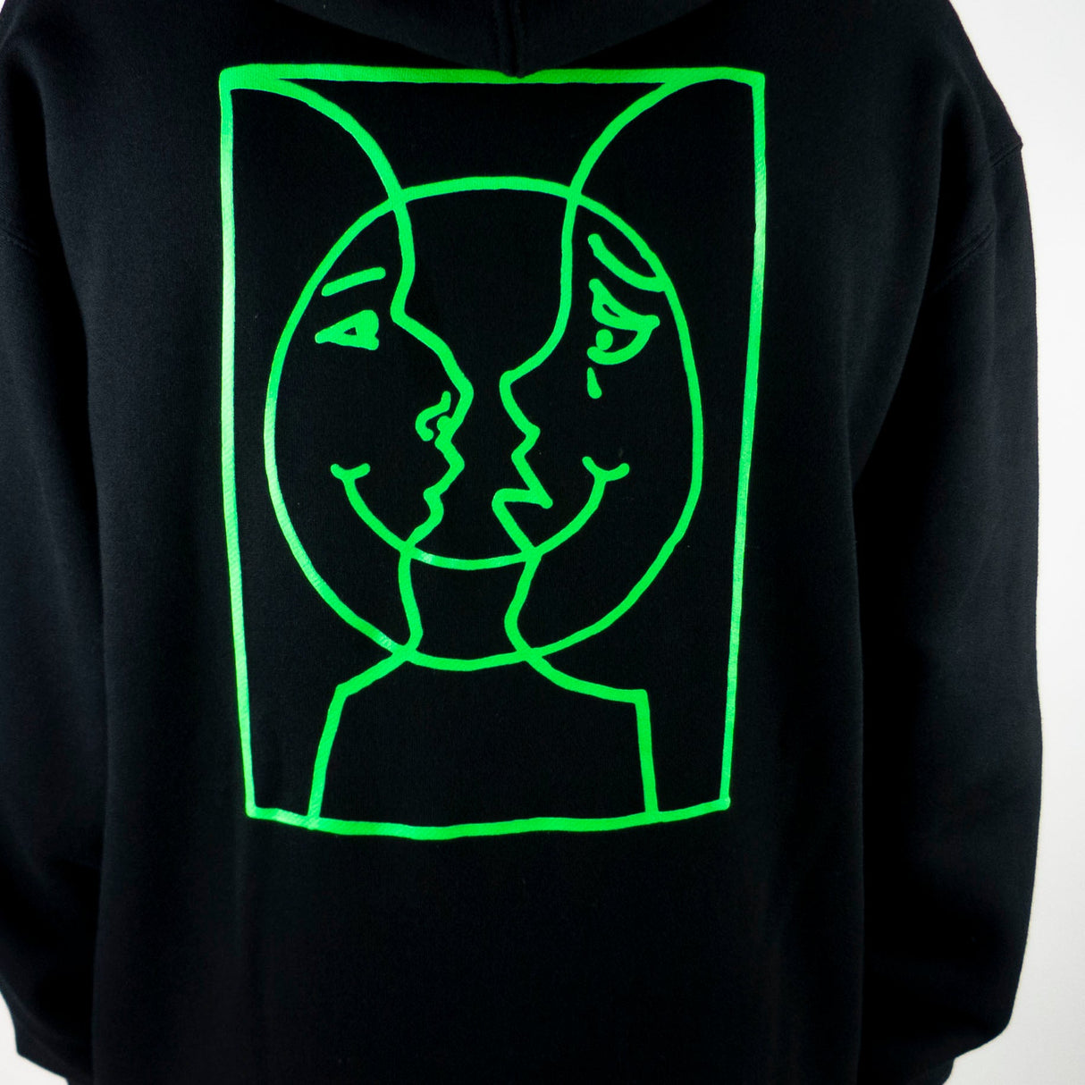 Krooked Moonsmile Raw Hoodie - Black / Green