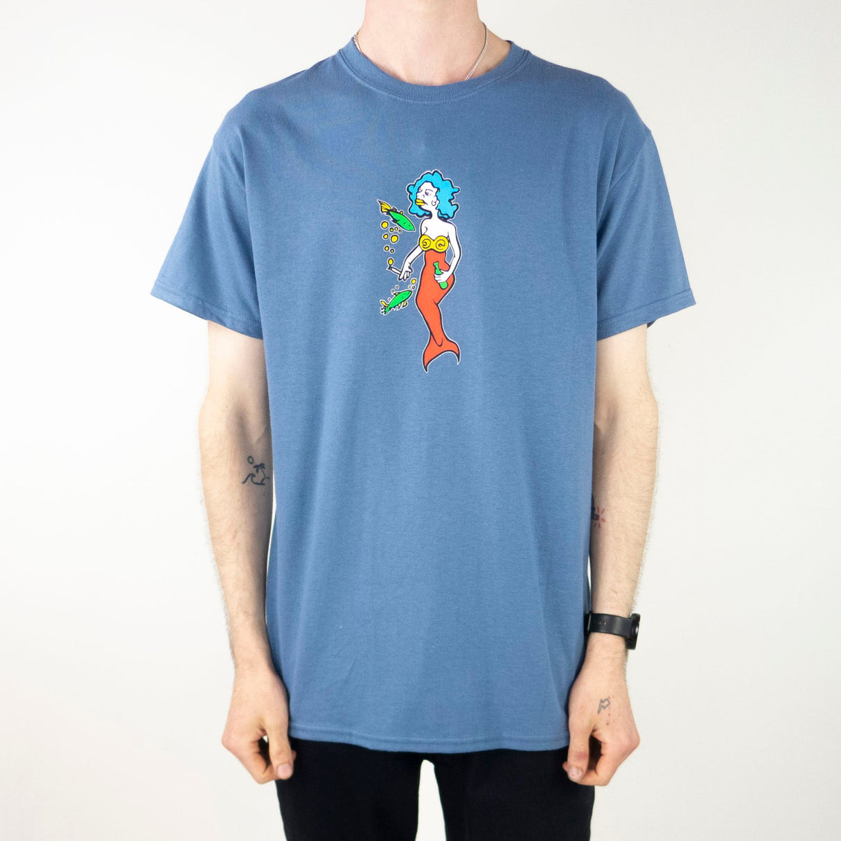 Krooked Shmoo Mermaid T-Shirt - Indigo / Multi