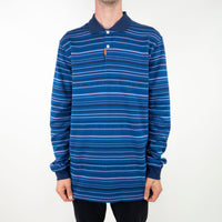Nike SB Jacquard Long Sleeve Polo Shirt - Midnight Navy/Midnight Navy