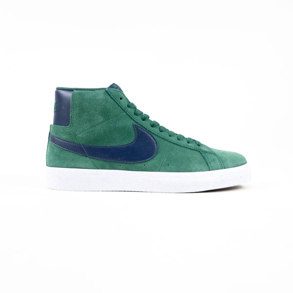 Nike SB Zoom Blazer Mid Premium Shoes - Noble Green/Midnight Navy-Noble Green (302)