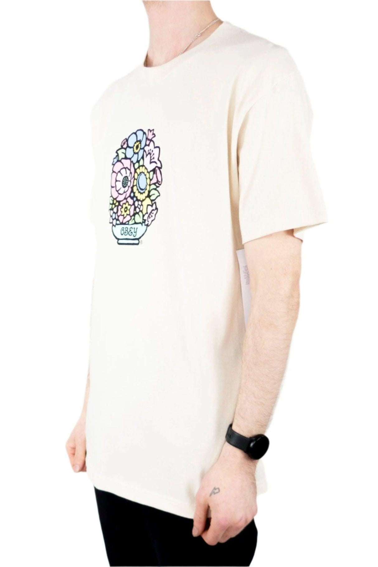 OBEY Flower Basket T-Shirt - Cream