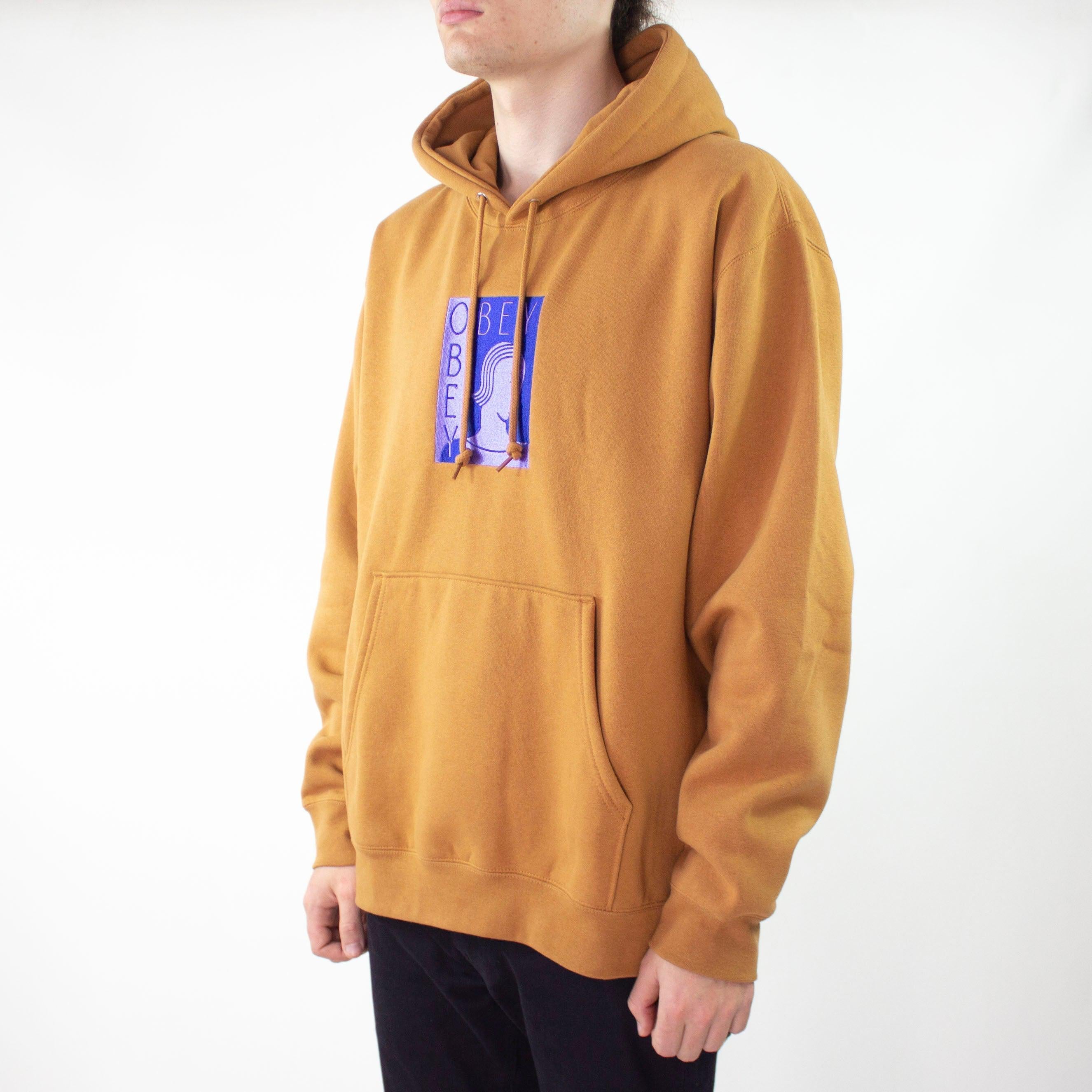 Obey City Spray Hoodie - Brown - Medium