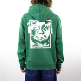 OBEY Torn Icon Face Hoodie - Palm Leaf