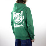 OBEY Torn Icon Face Hoodie - Palm Leaf