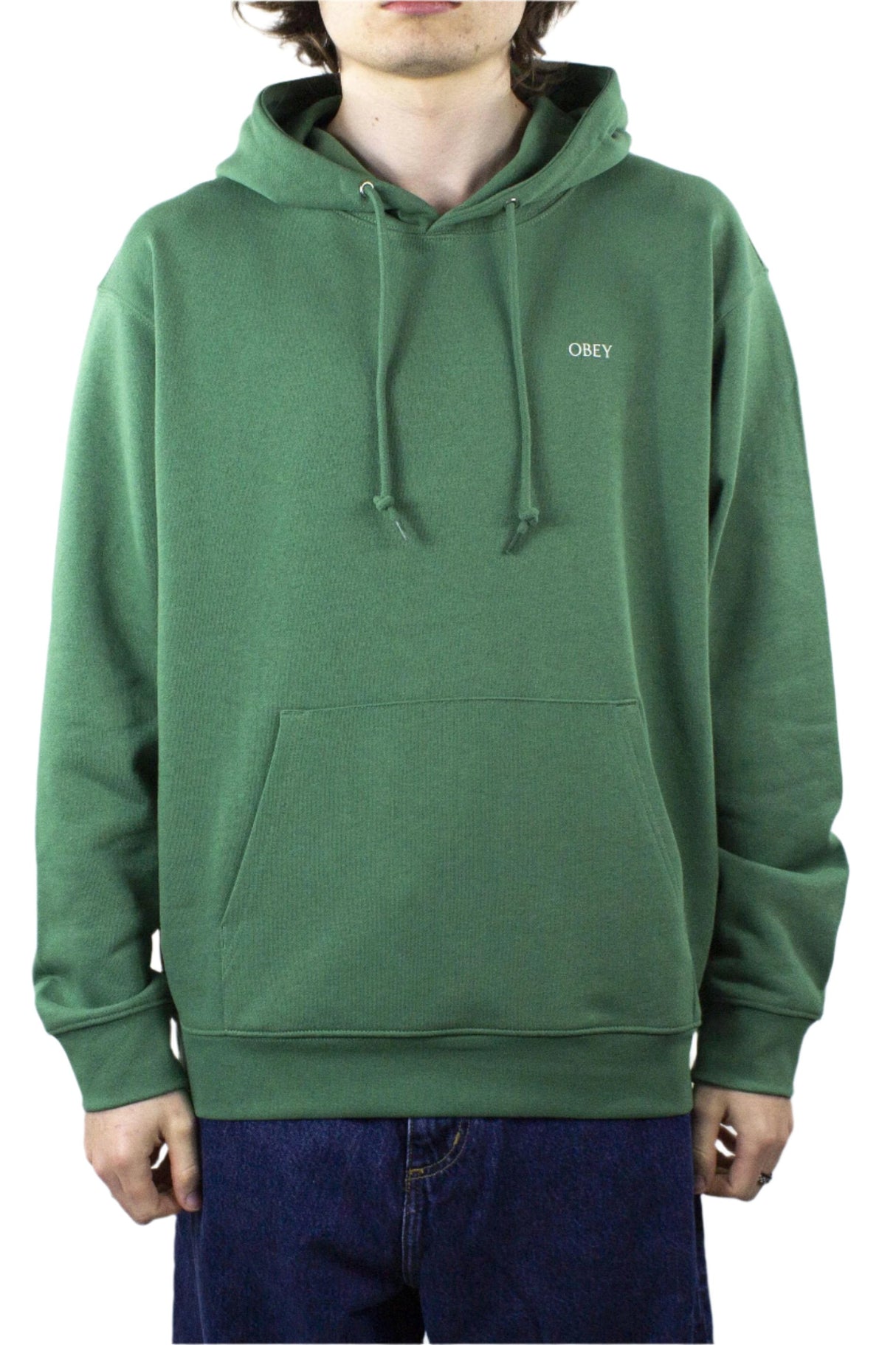 OBEY Torn Icon Face Hoodie - Palm Leaf