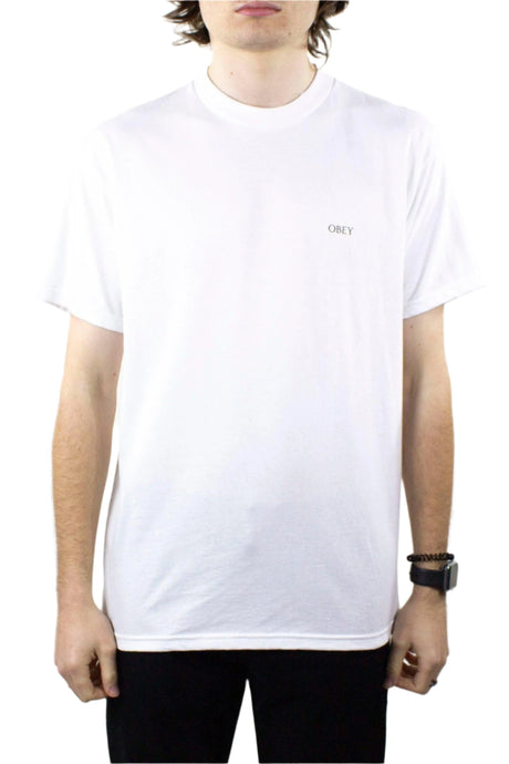 OBEY Torn Icon Face T-Shirt - White