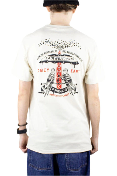 Obey Fairweather Friends T-Shirt - Cream