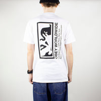 Obey Half Face Icon T-Shirt - White