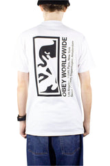 Obey Half Face Icon T-Shirt - White