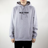Pass Port Featherweight Embroidery Hoodie - Ash
