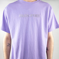 Pass Port Official Embroidery T-Shirt - Lavender