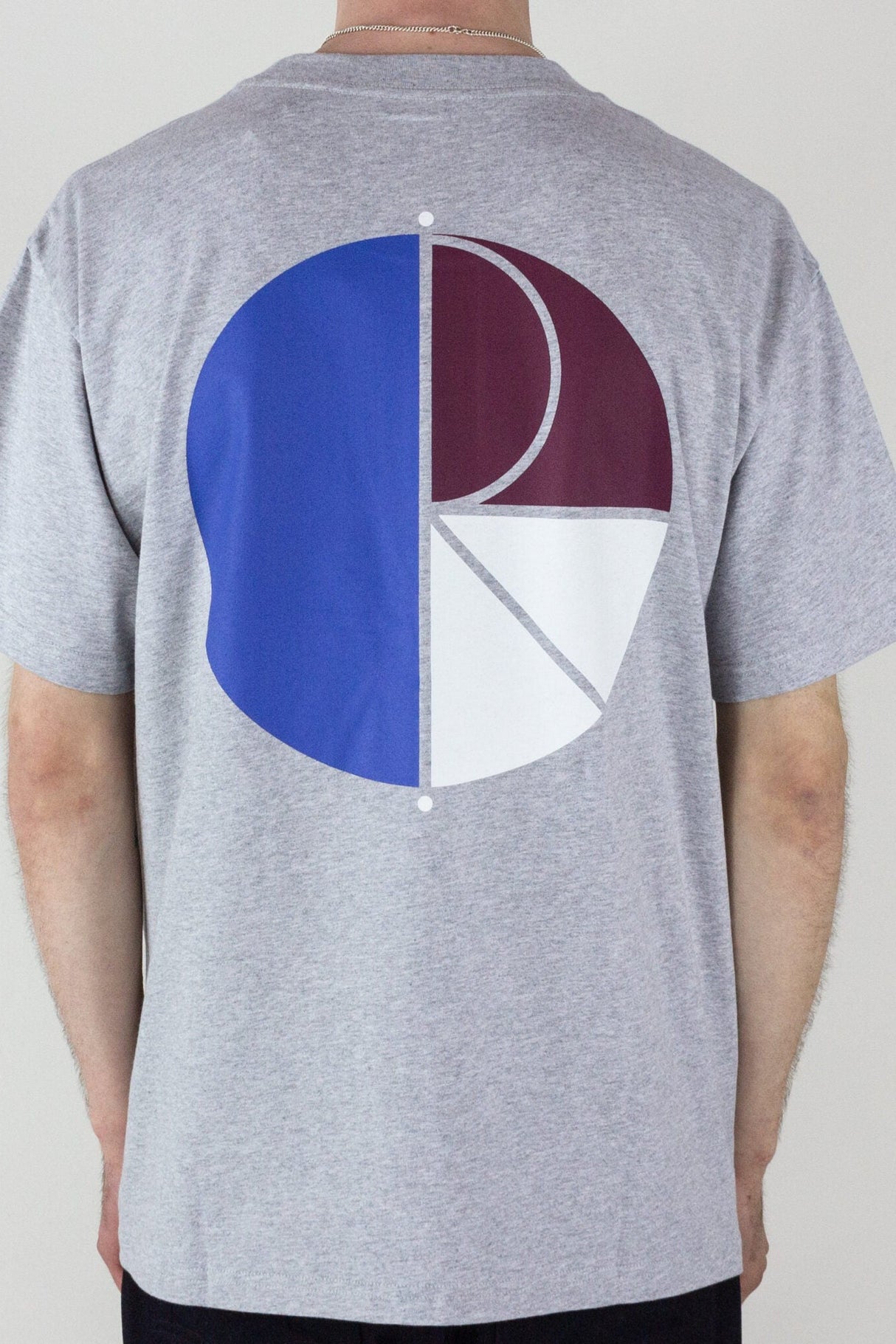 Polar Skate Co. 3 Tone Fill Logo T-Shirt- Sport Grey