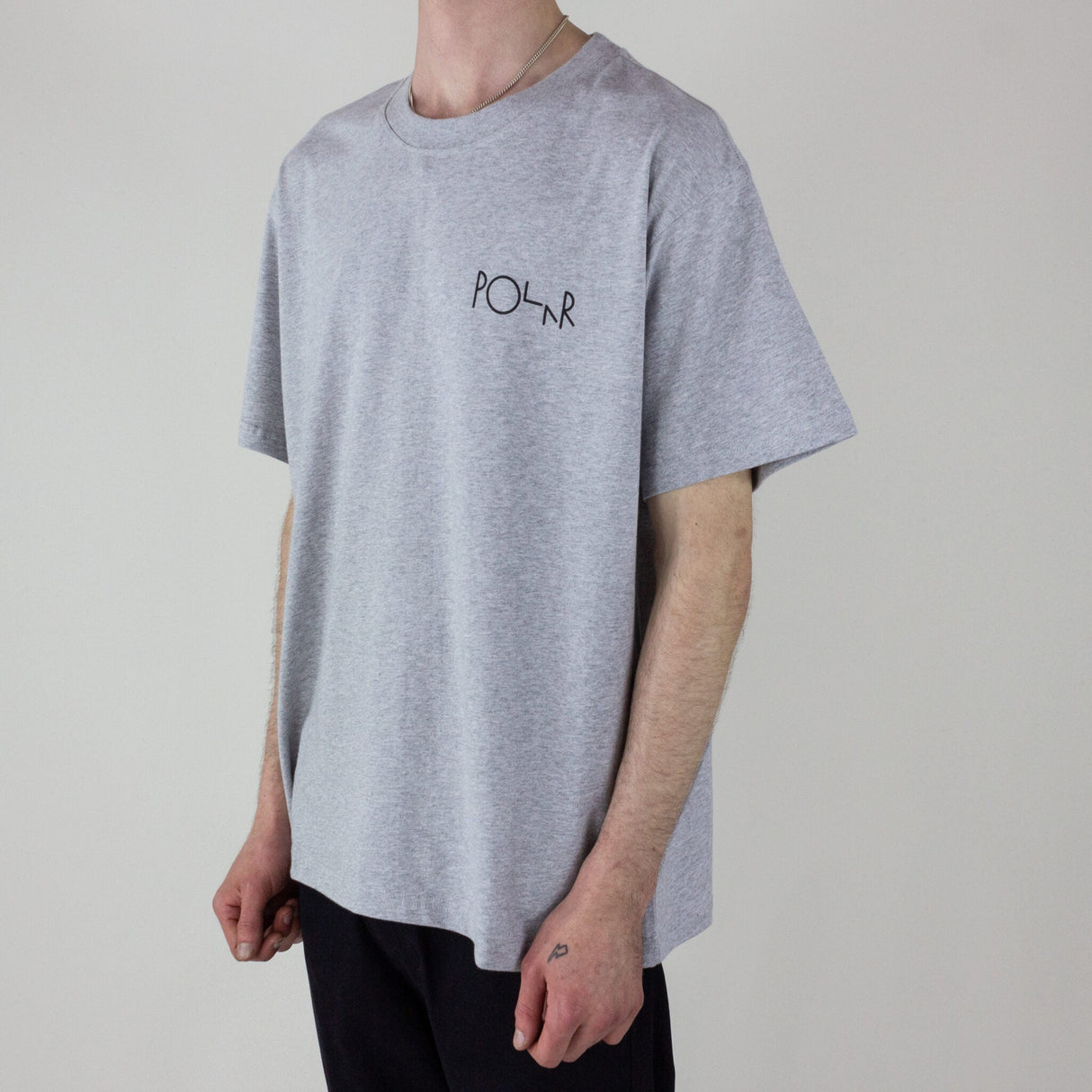 Polar Skate Co. 3 Tone Fill Logo T-Shirt- Sport Grey