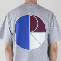 Polar Skate Co. 3 Tone Fill Logo T-Shirt- Sport Grey