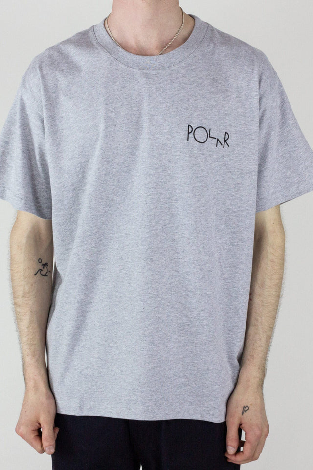 Polar Skate Co. 3 Tone Fill Logo T-Shirt- Sport Grey