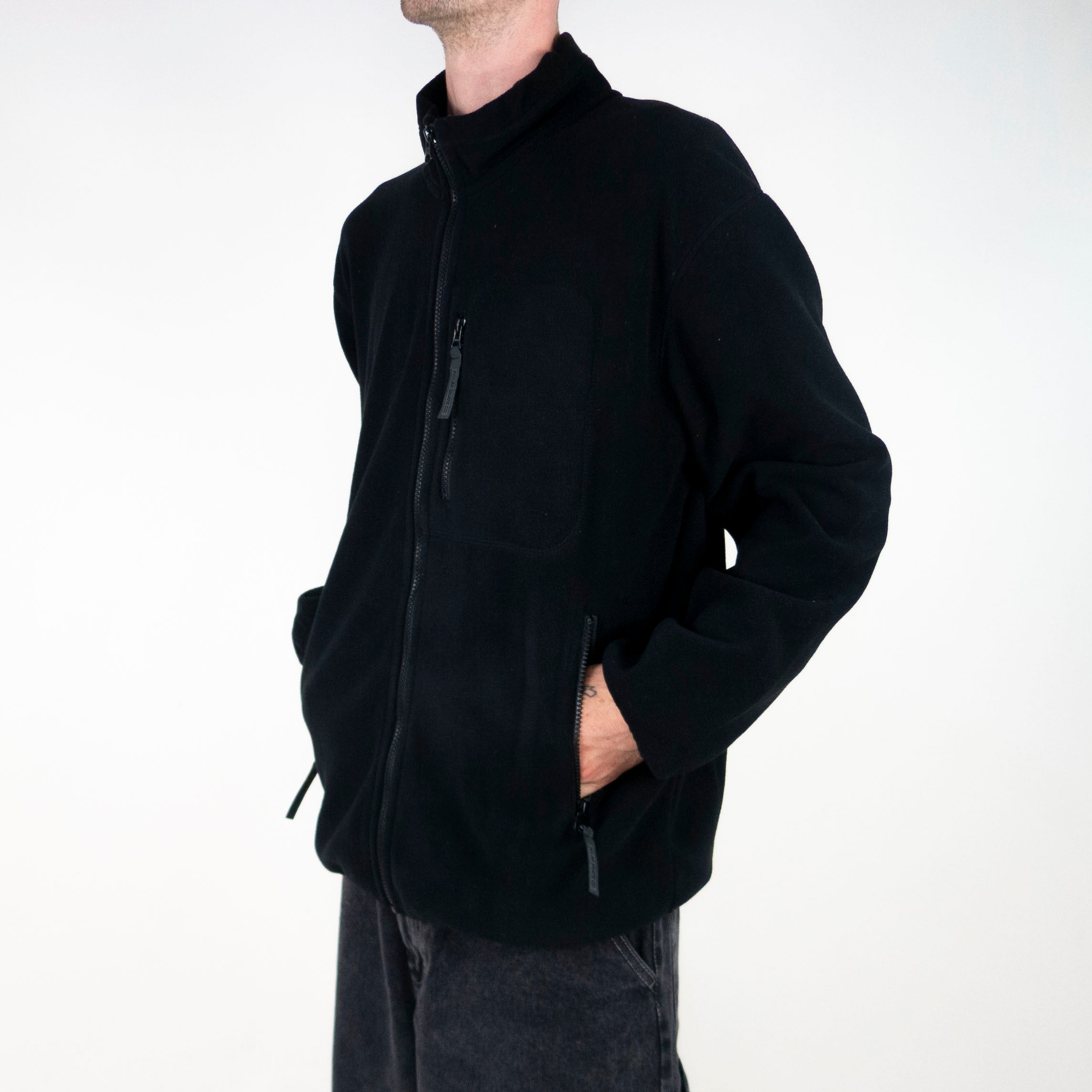 Polar Skate Co. Basic Fleece Jacket - Black - S / Black