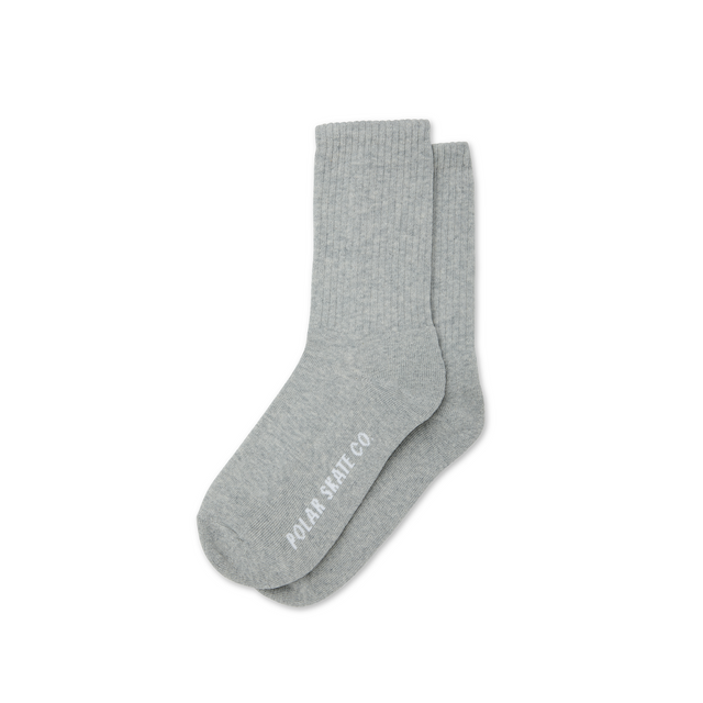 Polar Skate Co. Basic Socks – Heather Grey