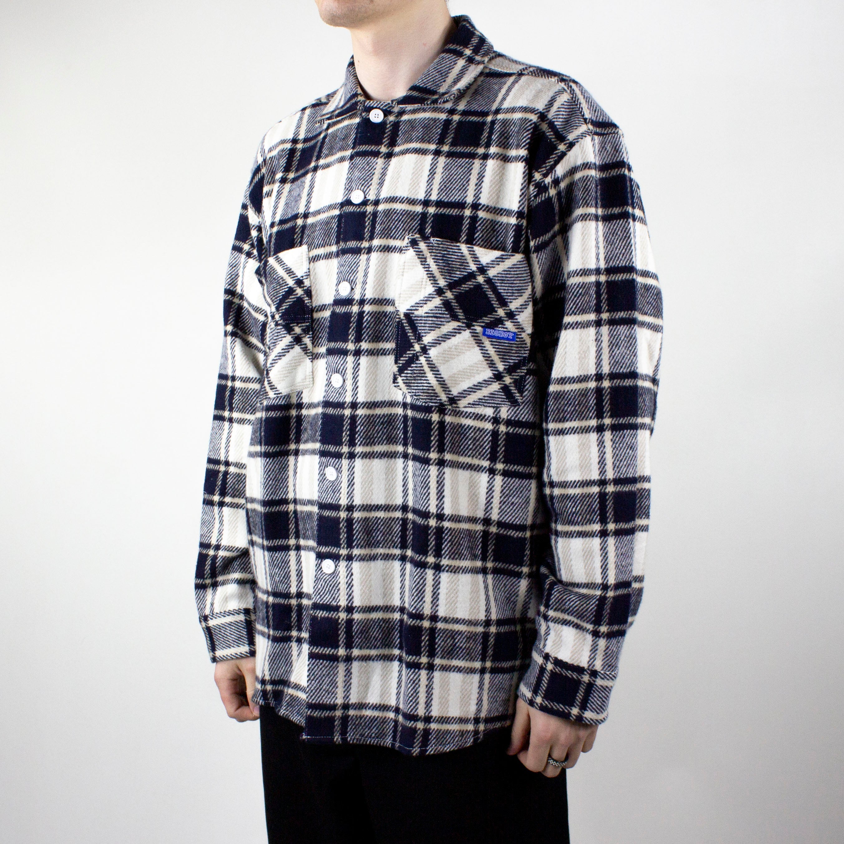 Polar Skate Co. Big Boy Flannel Shirt - Navy exclusive at Remix