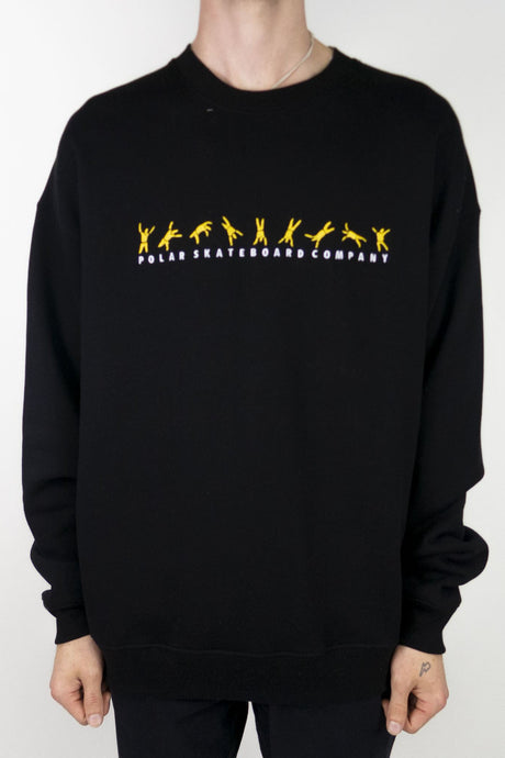 Polar Skate Co. Cartwheel Crewneck Sweatshirt - Black