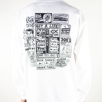 Polar Skate Co. Classifieds Long Sleeve T-Shirt – White