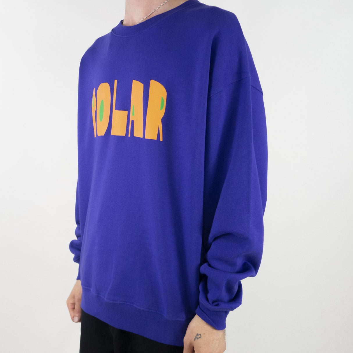 Polar Skate Co. Cut Logo Crew Sweatshirt - Purple