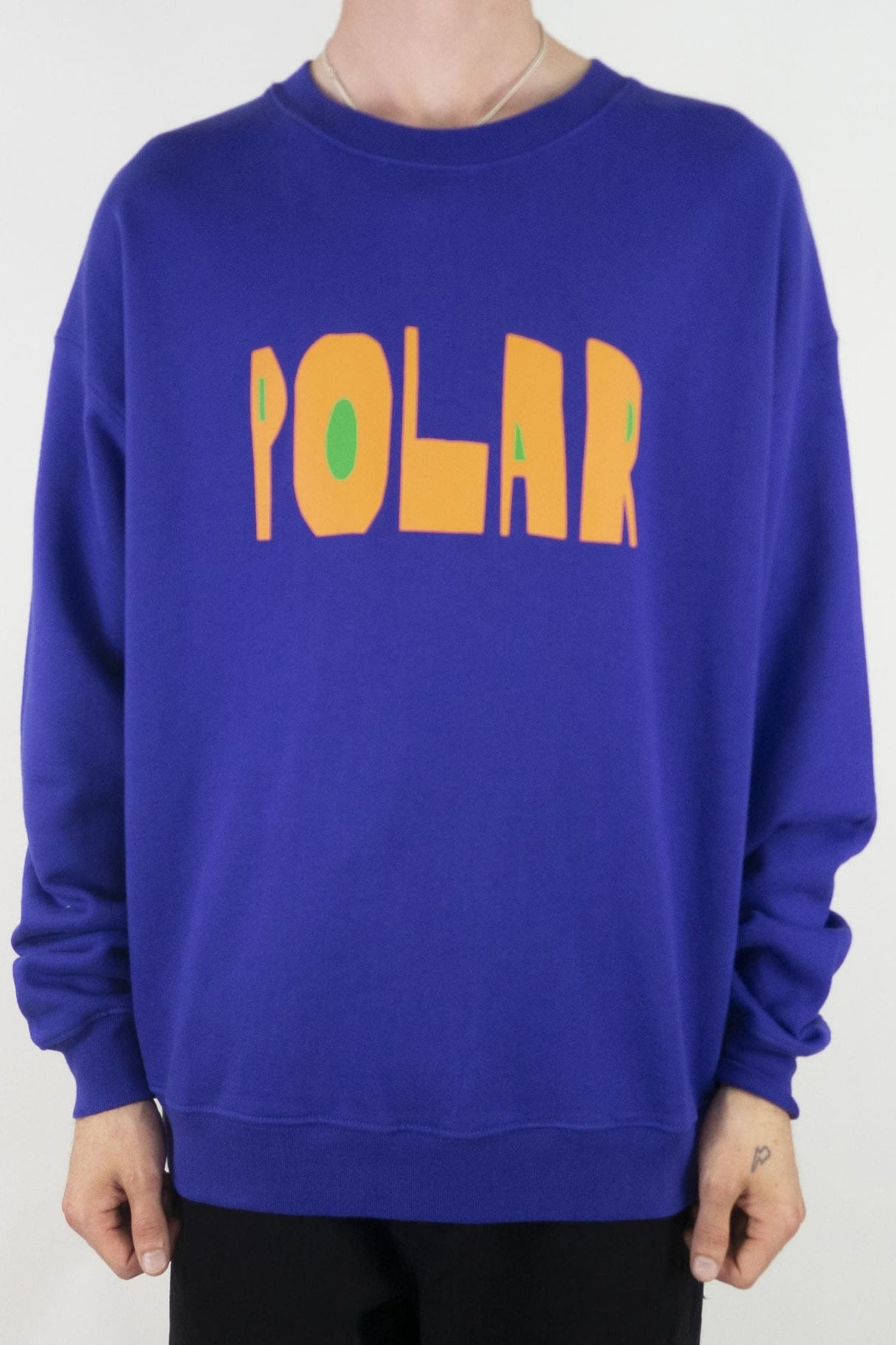 Polar Skate Co. Cut Logo Crew Sweatshirt - Purple