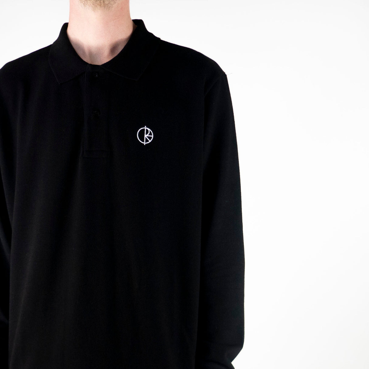 Polar Skate Co. Long Sleeve Polo Shirt - Black