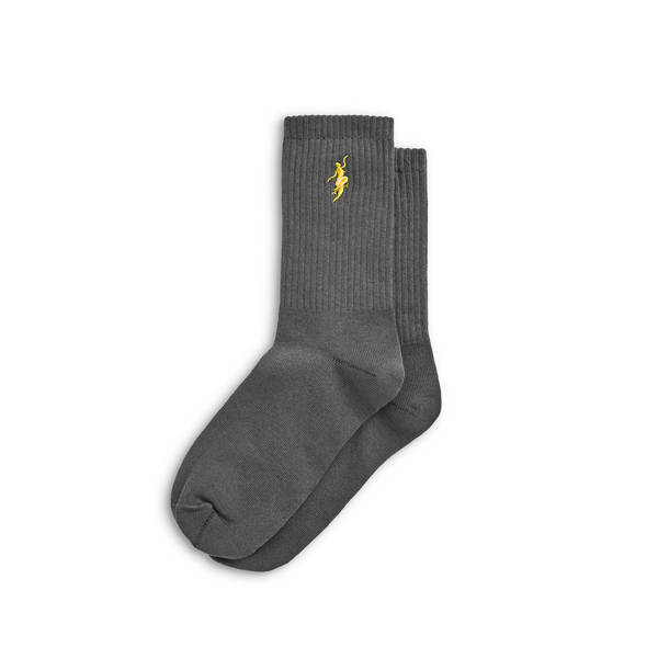 Polar Skate Co. No Comply Socks – Graphite / Yellow