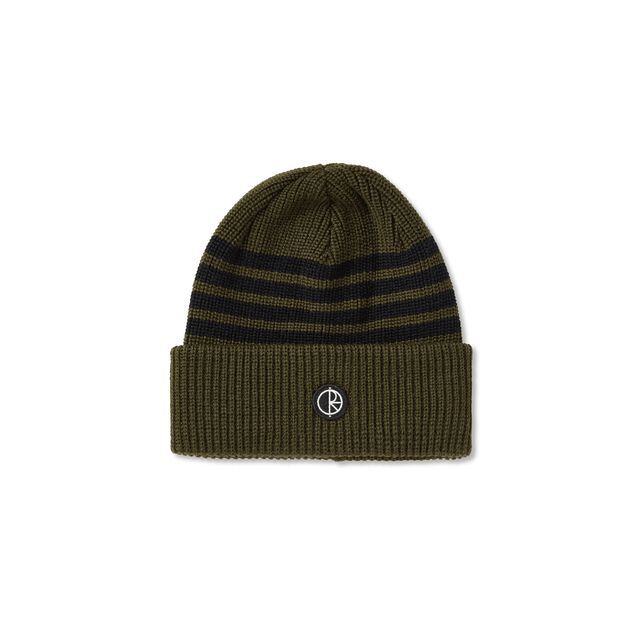 Polar Skate Co. Stripe Merino Beanie – Green