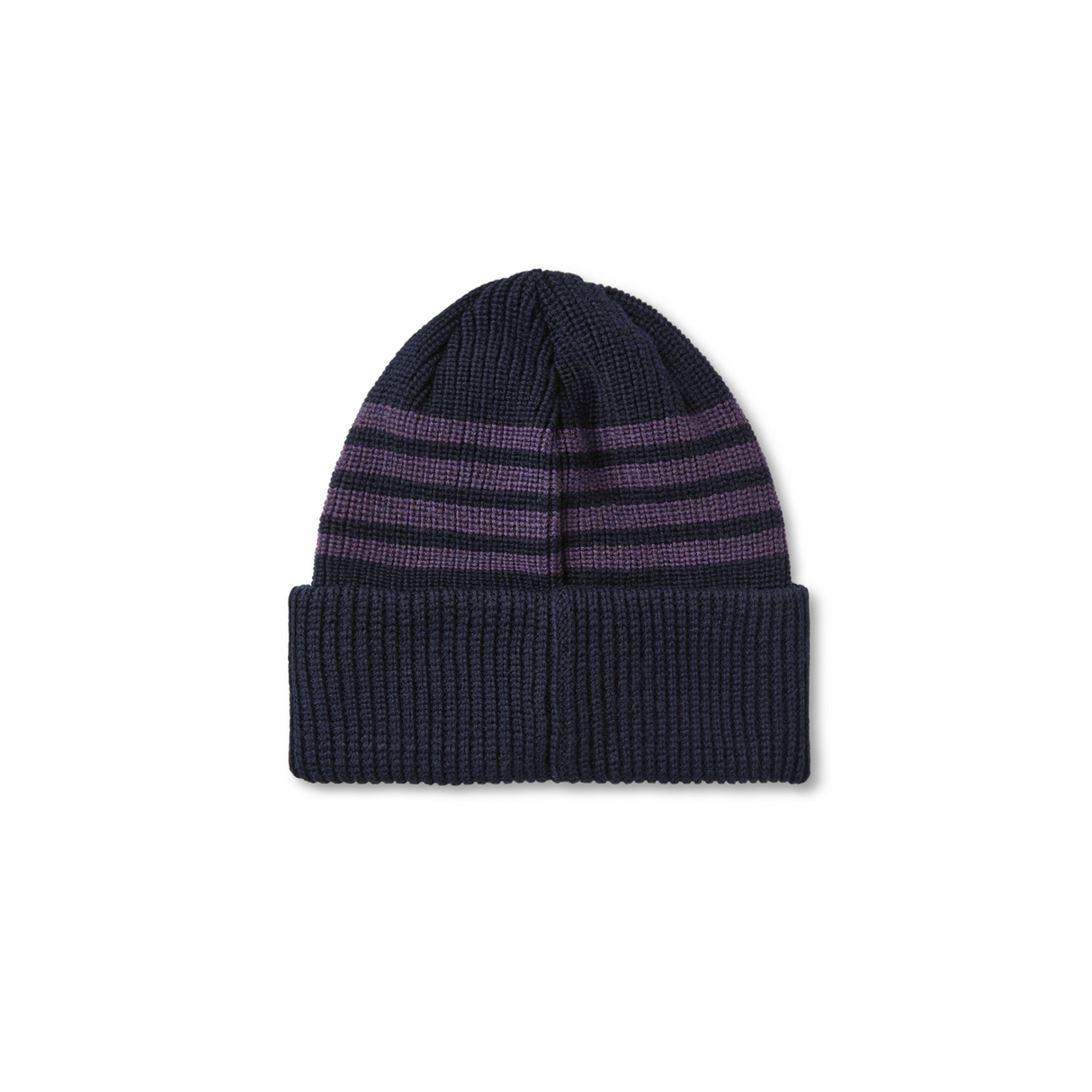 Polar Skate Co. Stripe Merino Beanie – Navy / Purple